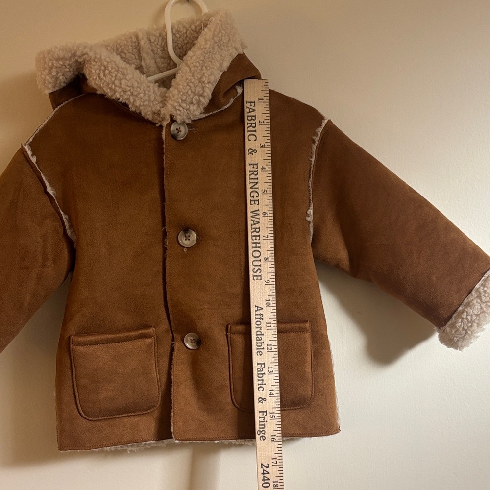 2T Mango faux shearling and suedette coat - Picture 8 of 8